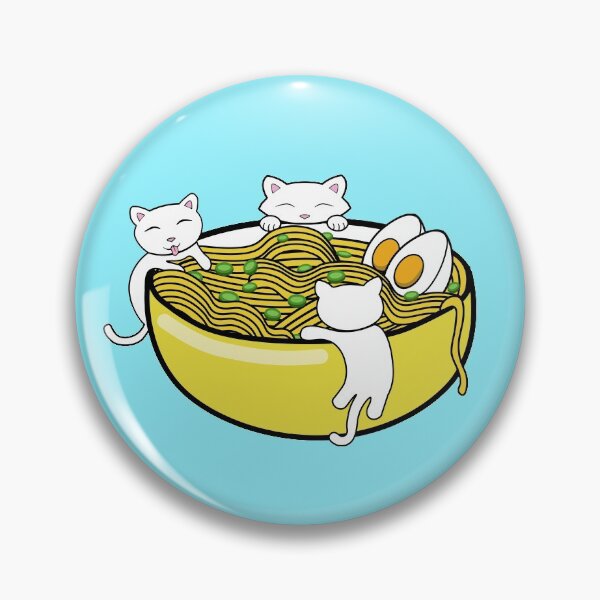 Item preview, Cute kittens eating yummy ramen noodles designed and sold by Purr95.