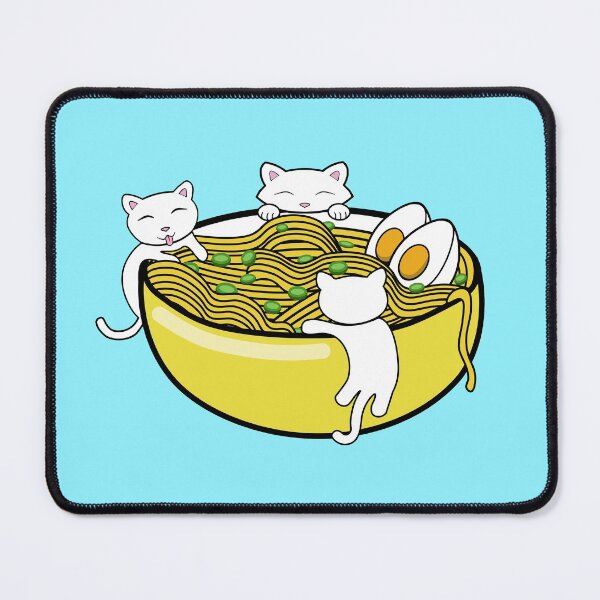 Item preview, Cute kittens eating yummy ramen noodles designed and sold by Purr95.