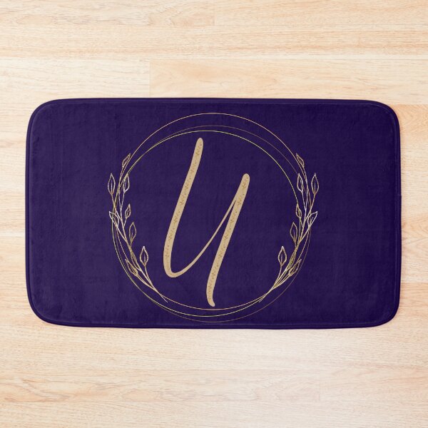 Item preview,   Letter U - Gold Leaves on blue background designed and sold by Rionda.
