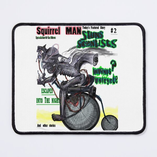 Item preview, Squirrel Man Stuns Scientists Invents Unicycle Rides off into the night designed and sold by Followthedon.