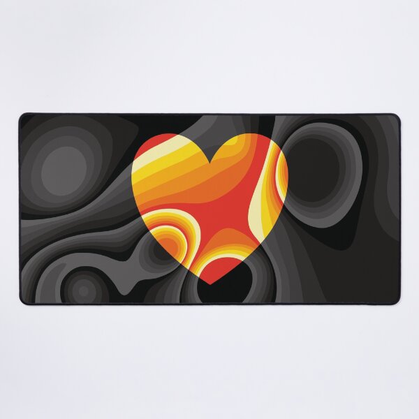 Item preview, Orange, black and white heart marble designed and sold by Captain Chromatic.