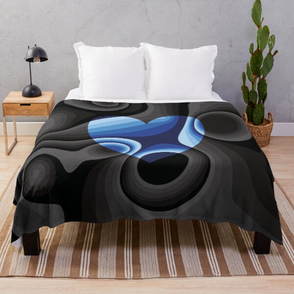 Item preview, Blue, black and white heart marble designed and sold by Captain Chromatic.