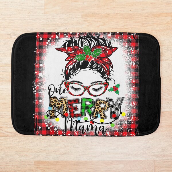 Item preview, Bleached one merry mama messy bun mama christmas designed and sold by DanielGold254k.