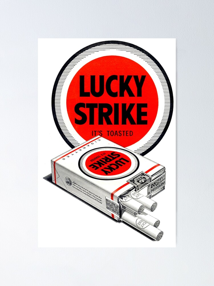 Retro Lucky Strike Cigarettes Poster for Sale by K1Store