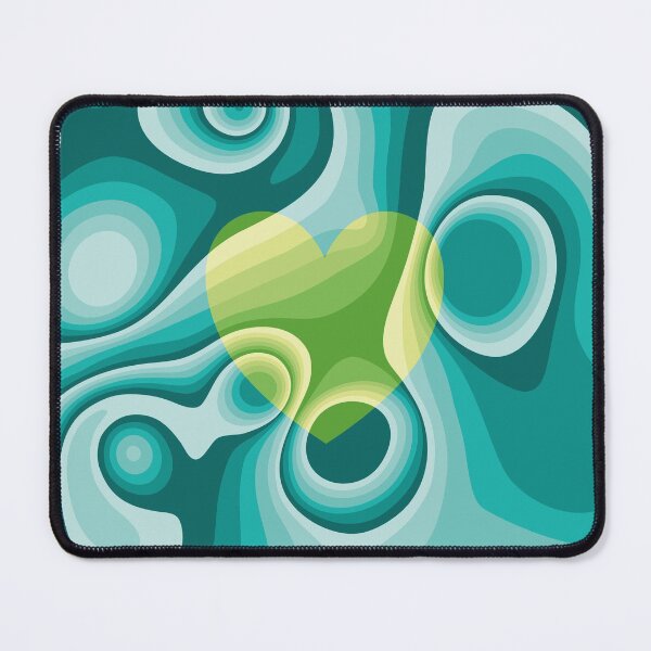 Item preview, Green and turquoise heart marble designed and sold by Captain Chromatic.