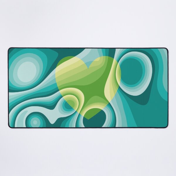 Item preview, Green and turquoise heart marble designed and sold by Captain Chromatic.
