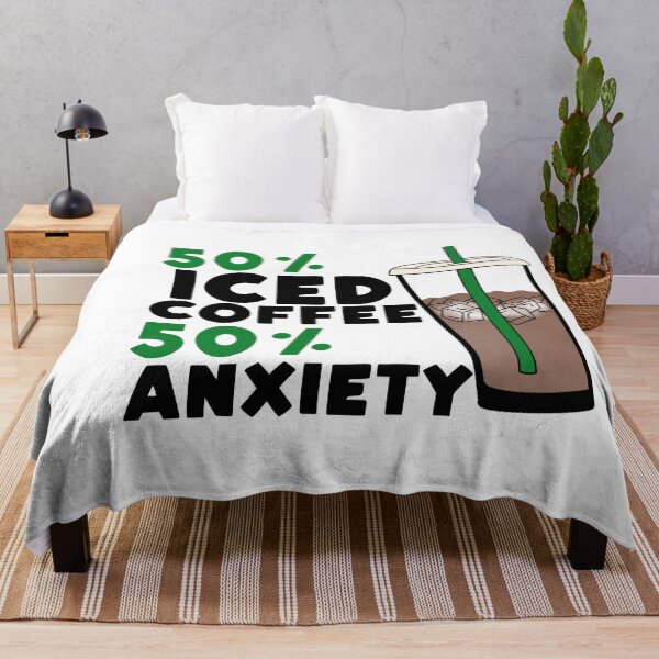 Item preview, 50% ICED COFFEE 50% ANXIETY designed and sold by RetroPlaceee.