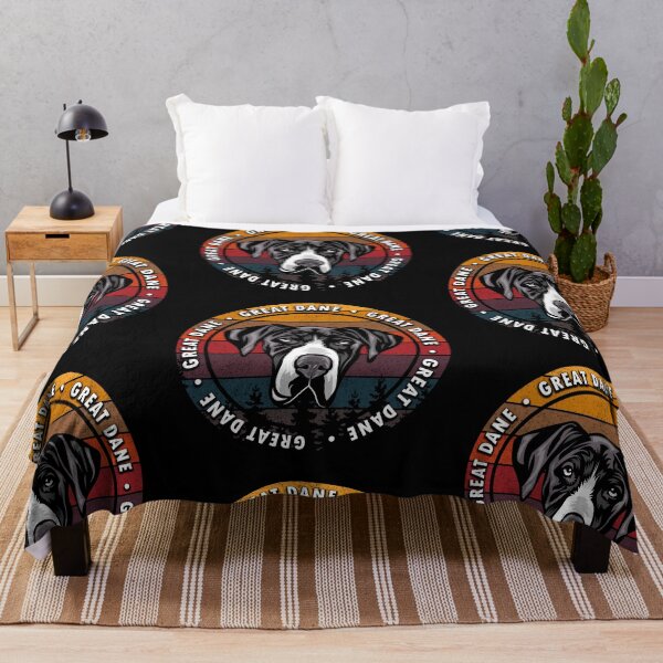 Item preview, Great Dane distressed sunset retro dog face design designed and sold by SamRVstore.