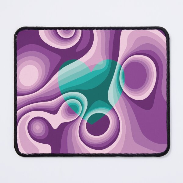 Item preview, Purple and turquoise heart marble designed and sold by Captain Chromatic.