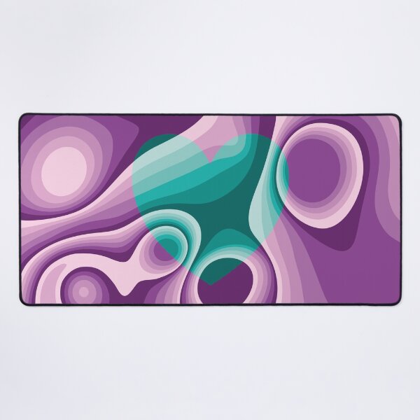 Item preview, Purple and turquoise heart marble designed and sold by Captain Chromatic.