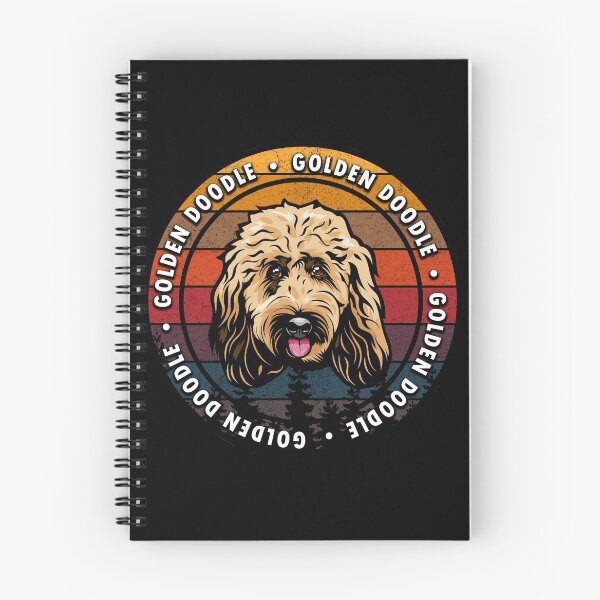 Item preview, Golden Doodle distressed sunset retro dog face design designed and sold by SamRVstore.