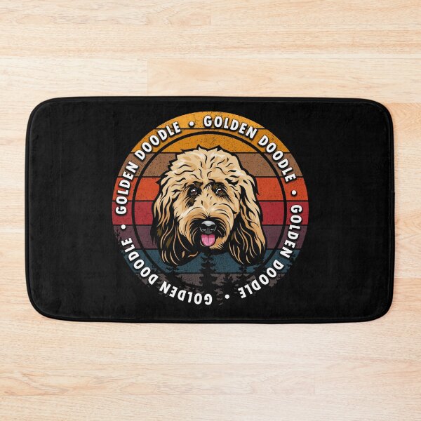 Item preview, Golden Doodle distressed sunset retro dog face design designed and sold by SamRVstore.