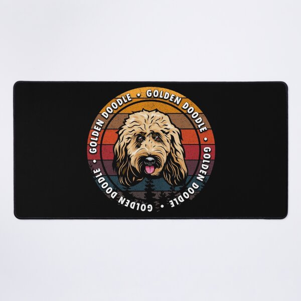 Item preview, Golden Doodle distressed sunset retro dog face design designed and sold by SamRVstore.