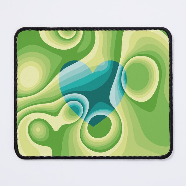 Item preview, Green and turquoise heart marble designed and sold by Captain Chromatic.
