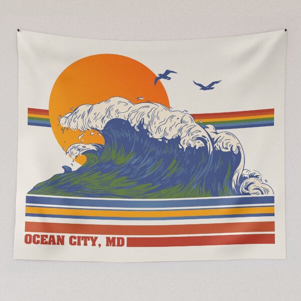 Item preview, Retro Ocean City Maryland 70s Style Tourist Souvenir designed and sold by ourkid.