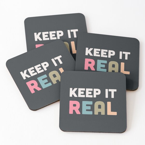 Item preview, Keep it real slogan designed and sold by BlockDashArt.