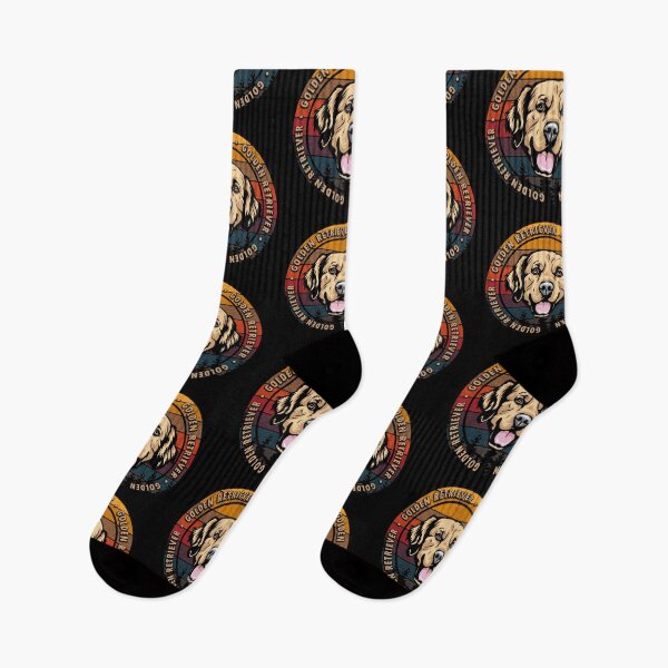 Item preview, Golden Retriever distressed sunset retro dog face design designed and sold by SamRVstore.