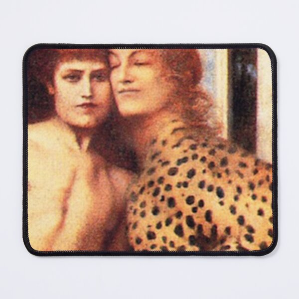 Item preview, The Caresses, 1896 by Fernand Khnopff - Sphinx Symbolism art designed and sold by Bebichic.