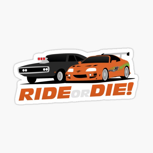 RideOrDie Shirt Print Sticker