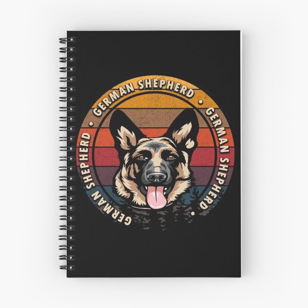 Item preview, German Shepherd distressed sunset retro dog face design designed and sold by SamRVstore.