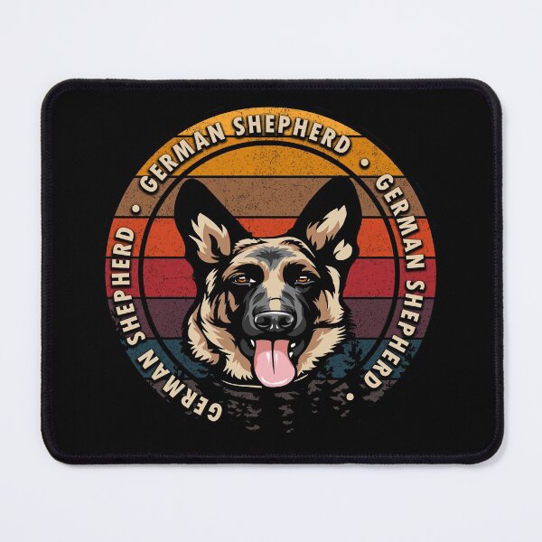 Item preview, German Shepherd distressed sunset retro dog face design designed and sold by SamRVstore.
