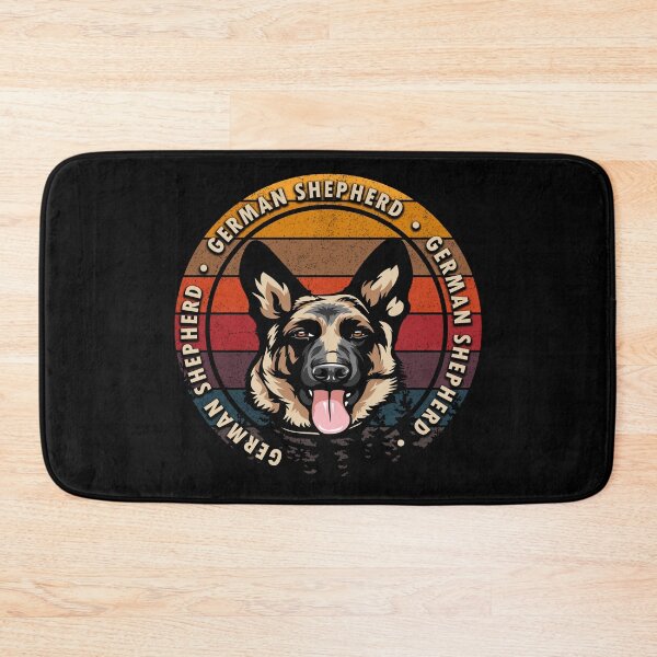 Item preview, German Shepherd distressed sunset retro dog face design designed and sold by SamRVstore.
