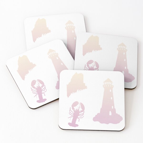 Item preview, Pink Ombré State of Maine Sticker Pack  designed and sold by Dalaura.