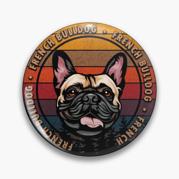 Item preview, French Bulldog distressed sunset retro dog face design designed and sold by SamRVstore.