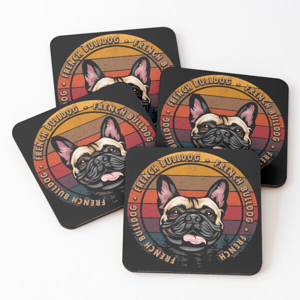 Item preview, French Bulldog distressed sunset retro dog face design designed and sold by SamRVstore.