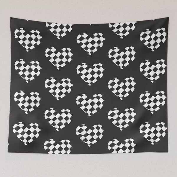 Item preview, White Checkered Heart designed and sold by Nealoc.