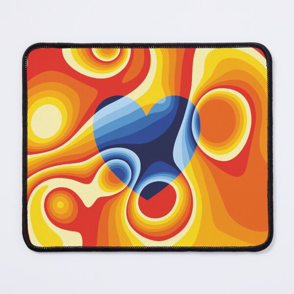 Item preview, Blue, red, orange and yellow heart marble designed and sold by Captain Chromatic.