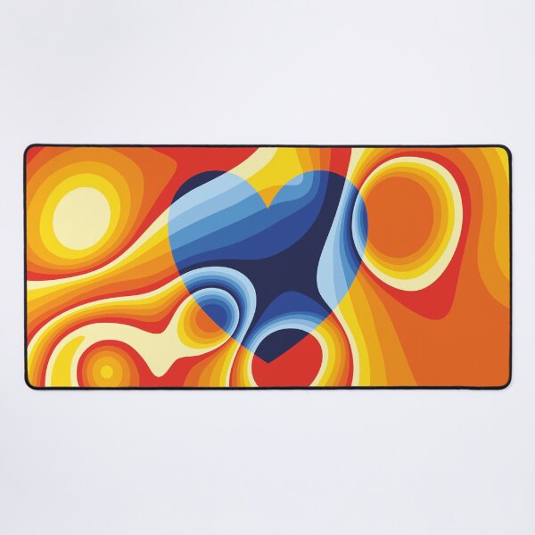 Item preview, Blue, red, orange and yellow heart marble designed and sold by Captain Chromatic.