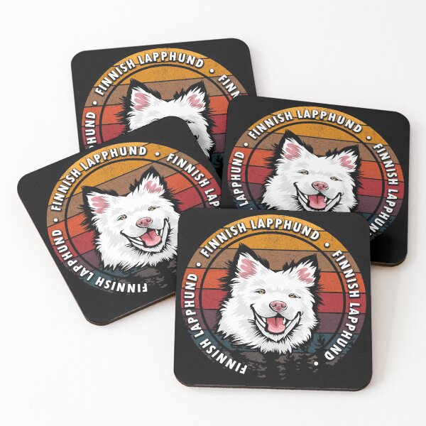 Item preview, Finnish LappHund distressed sunset retro dog face design designed and sold by SamRVstore.