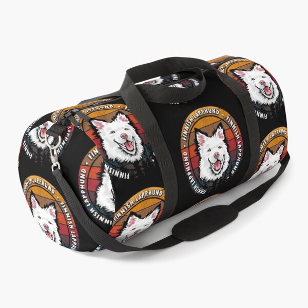 Item preview, Finnish LappHund distressed sunset retro dog face design designed and sold by SamRVstore.