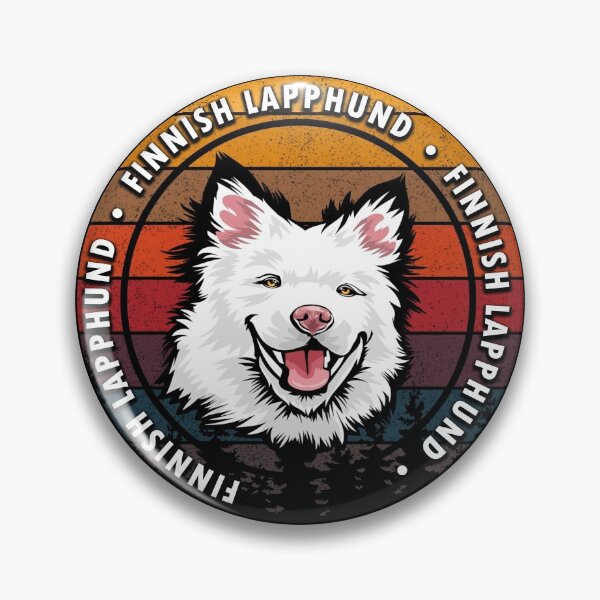 Item preview, Finnish LappHund distressed sunset retro dog face design designed and sold by SamRVstore.