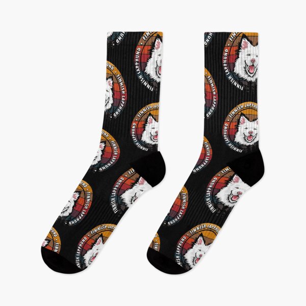 Item preview, Finnish LappHund distressed sunset retro dog face design designed and sold by SamRVstore.
