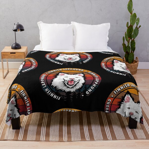 Item preview, Finnish LappHund distressed sunset retro dog face design designed and sold by SamRVstore.