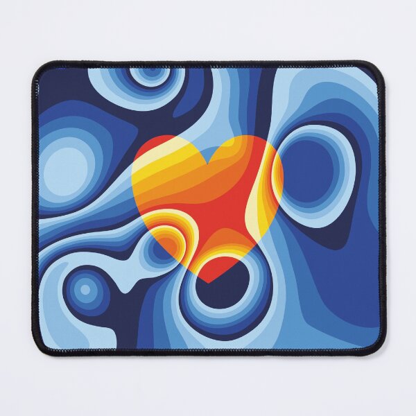 Item preview, Blue, red, orange and yellow heart marble designed and sold by Captain Chromatic.