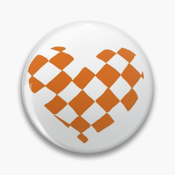 Item preview, Orange Checkered Heart designed and sold by Nealoc.