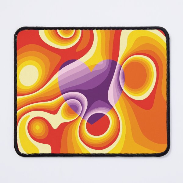 Item preview, Purple, red, orange and yellow heart marble designed and sold by Captain Chromatic.