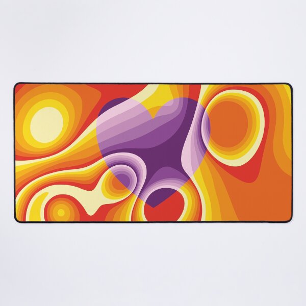 Item preview, Purple, red, orange and yellow heart marble designed and sold by Captain Chromatic.