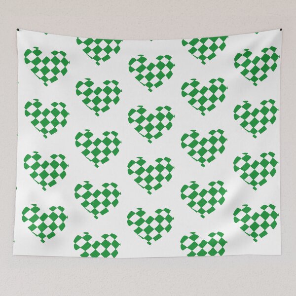 Item preview, Green Checkered Heart designed and sold by Nealoc.