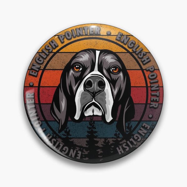 Item preview, English Pointer distressed sunset retro dog face design designed and sold by SamRVstore.