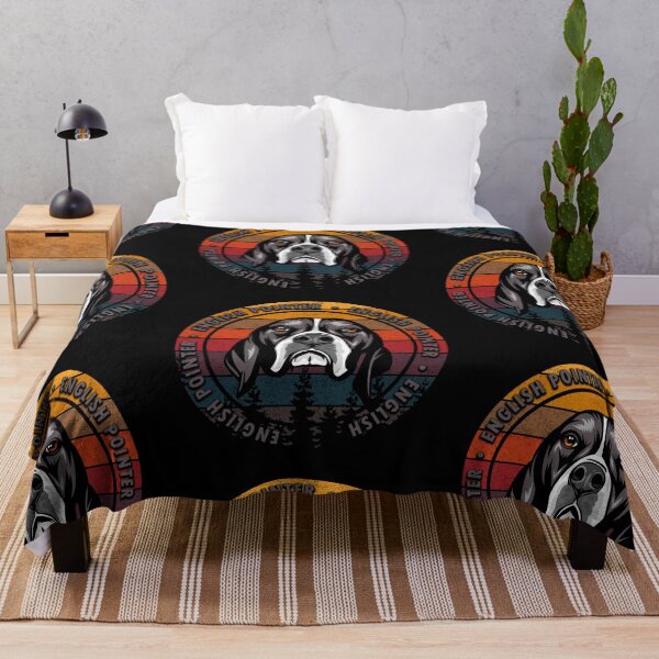 Item preview, English Pointer distressed sunset retro dog face design designed and sold by SamRVstore.