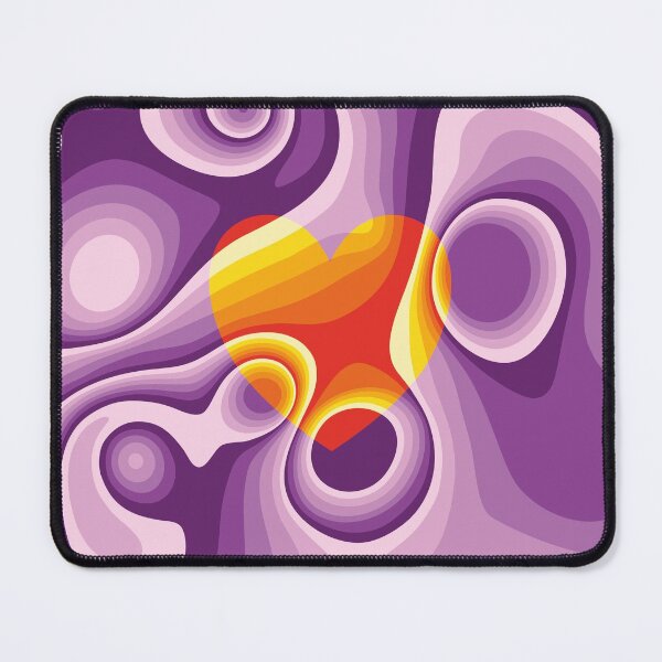 Item preview, Purple, red, orange and yellow heart marble designed and sold by Captain Chromatic.