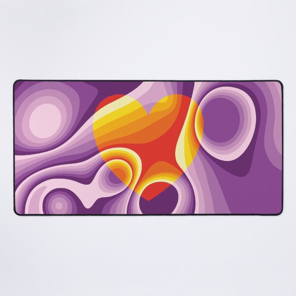 Item preview, Purple, red, orange and yellow heart marble designed and sold by Captain Chromatic.