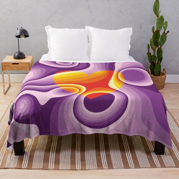 Item preview, Purple, red, orange and yellow heart marble designed and sold by Captain Chromatic.