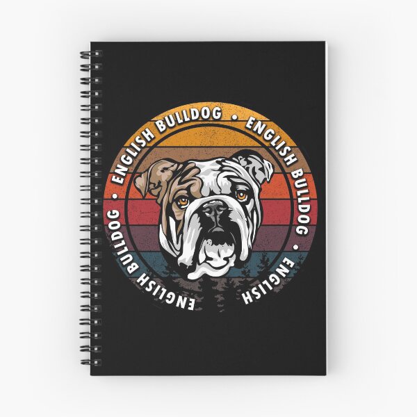 Item preview, English Bulldog distressed sunset retro dog face design designed and sold by SamRVstore.