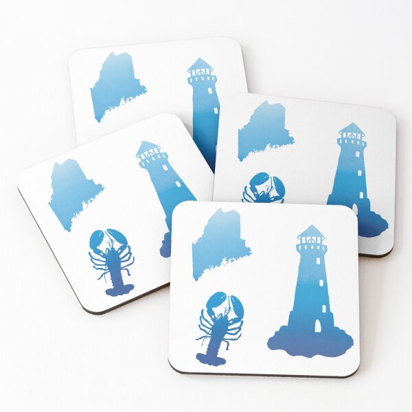 Item preview, Blue Ombré State of Maine Sticker Pack  designed and sold by Dalaura.
