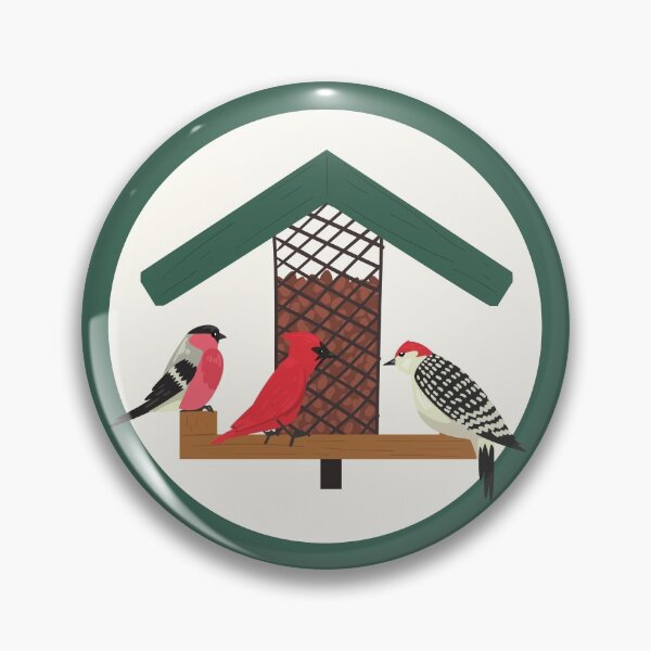 Item preview, Backyard Birds Eating Birdseed at Birdfeeder designed and sold by Cardinal Designs.